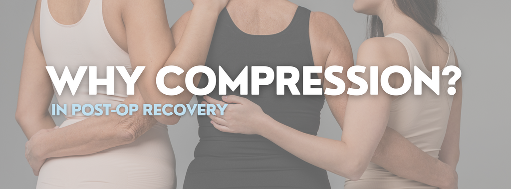 Banner. Compression garments provide comfort and support during the recovery period for any of the treatments, liposuction, bbl, tummy tuck, mammoplasty, etc.