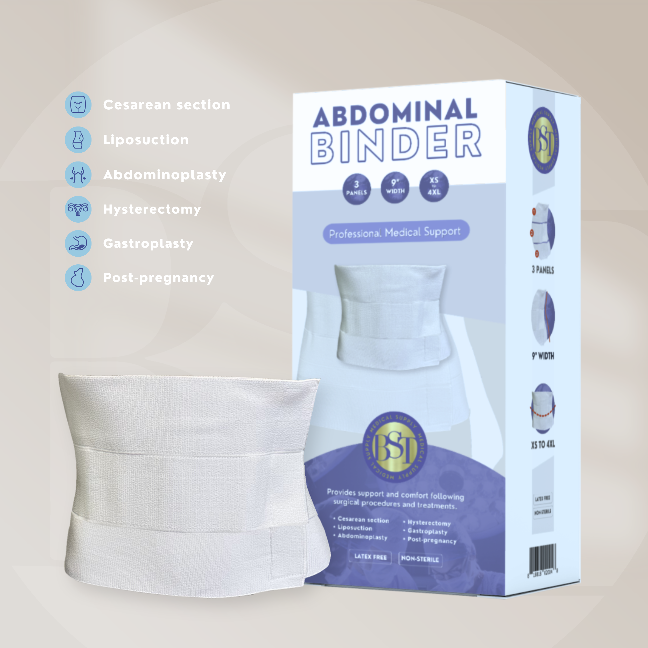 Abdominal Binder  Unisex – BST Medical Supply