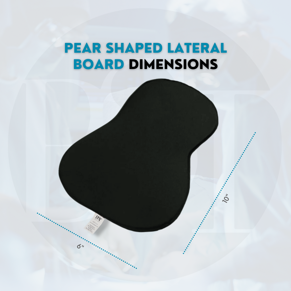 Our pear shaped lateral board wraps around the lateral abdomen and around the waist assisting in the contouring of the same. Our accessories are suggested for abdominoplasty, tummy tuck, bbl butlift, lipotransfer, liposuction and other medical interventions.