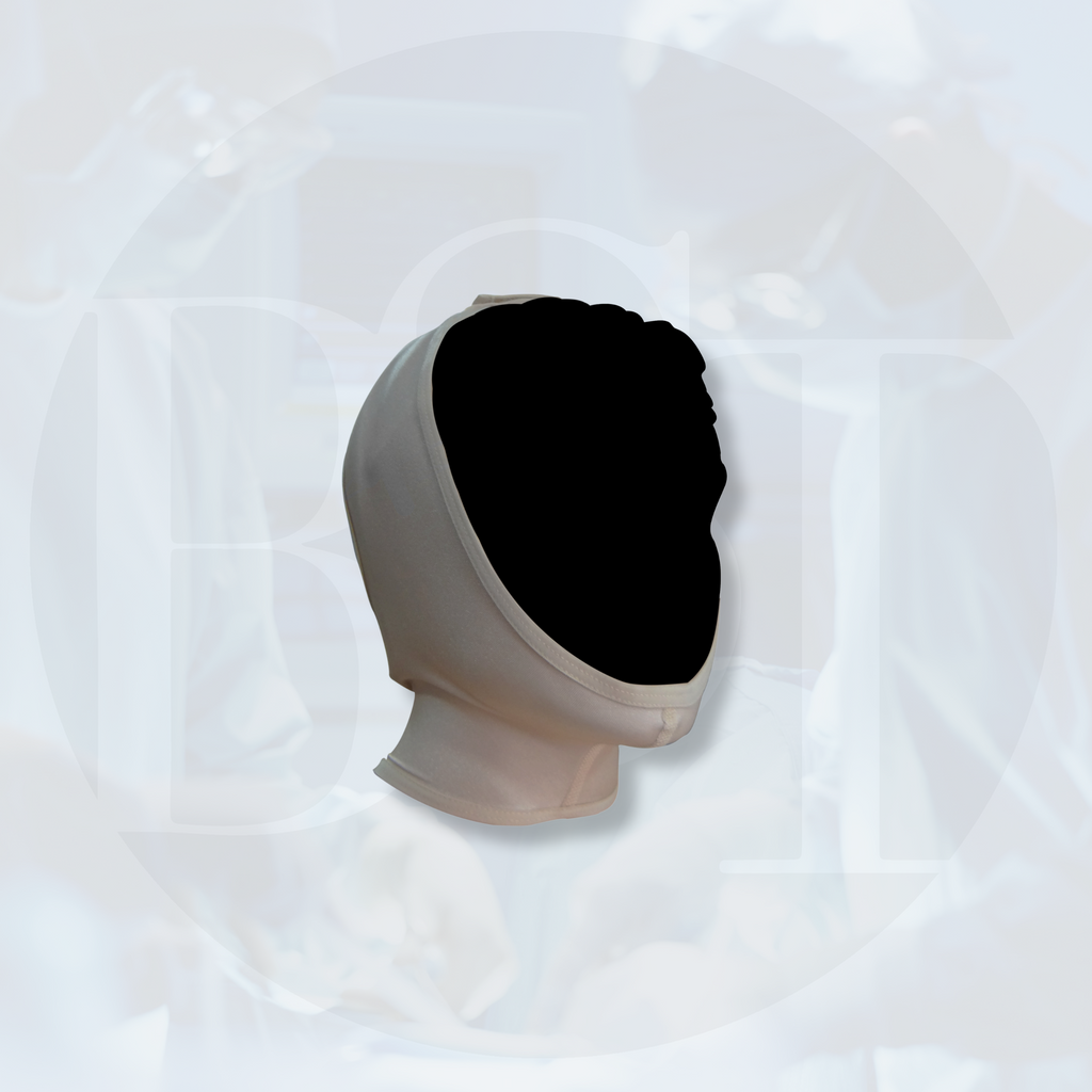 Our face and neck wrap with chin guard support and velcro system, provides support after face lift and neck procedures. Our accessories are suggested for abdominoplasty, tummy tuck, bbl butlift, lipotransfer, liposuction and other medical interventions.